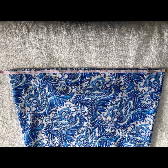 RARE Lilly Pulitzer GRETNA 16 LINEN Skirt Set BAHA BLUE BIRD IS THE WORD NWT - Picture 8 of 15